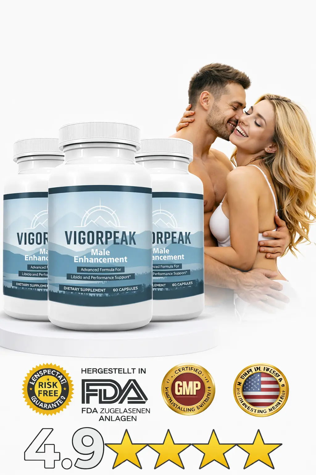 Vigor Peak Advanced Male Performance and Nitric Oxide Supplement